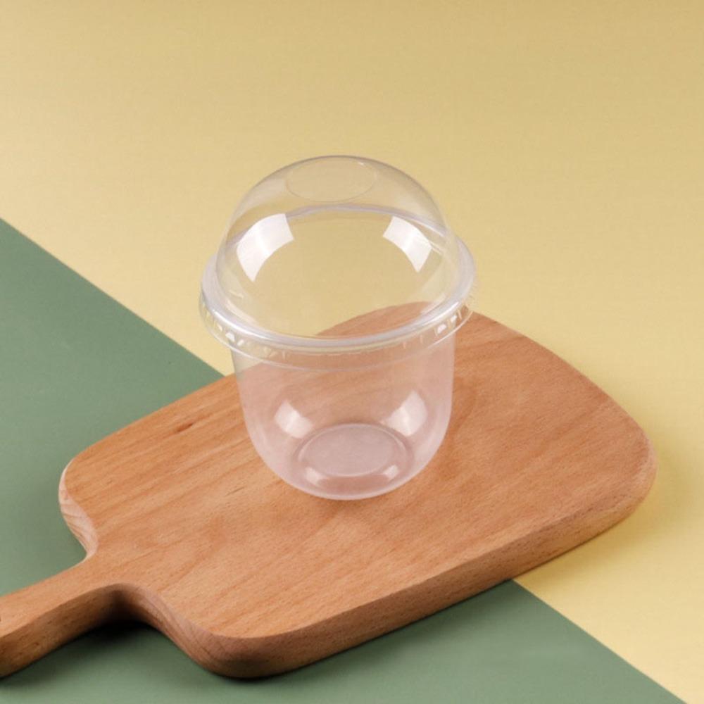 50pcs 250/360/500ML Ice Cream Cup U Shaped Dessert Cup Drinkware Salad Cup Jelly