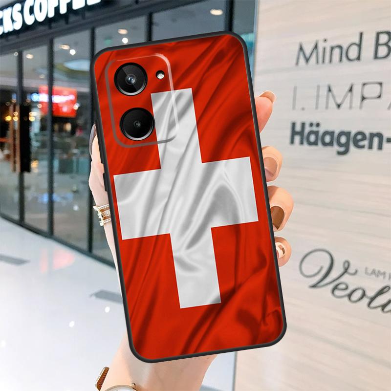 Швейцария Швейцарский флаг Чехол для Realme 15 13 12 10 11 14 Pro Plus GT6 GT7 C15 C35 C53 C55 C61 C63 C65 C67 C71 C75