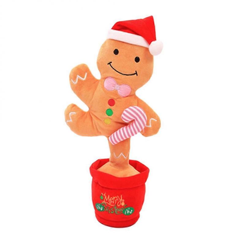 Christmas Dancing Toy Singing Talking Plush Toy with Light Christmas Decoration Gift