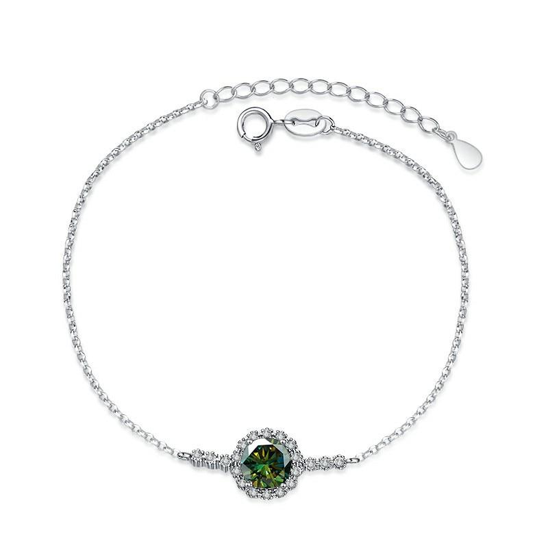 Bague Ringen Стерлинговое серебро S925, двухрядная дрель со звездами, D цвет, браслет из камня моссана, женская ниша, 1 карат, бриллиант моссана