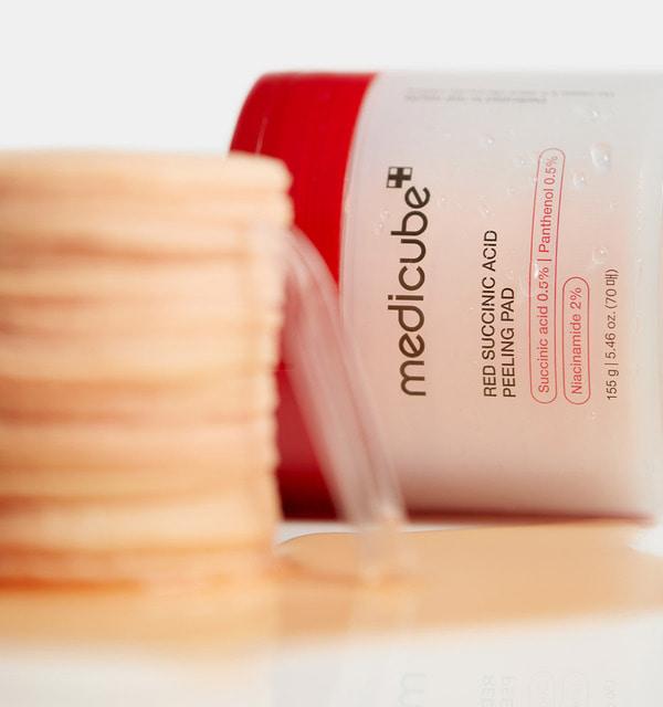 [medicube] Red Succinic Acid Daily Toner Pads (70 sheets x 2)