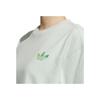 Adidas Originals Trefoil Logo Short Sleeve Tee Women Tops Linen-Green IK8627