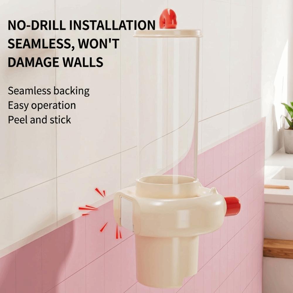 Punch Wall Mounted Automatic Cup Picker Space Saving Visible Cup Extractor Paper Cup Holder Home