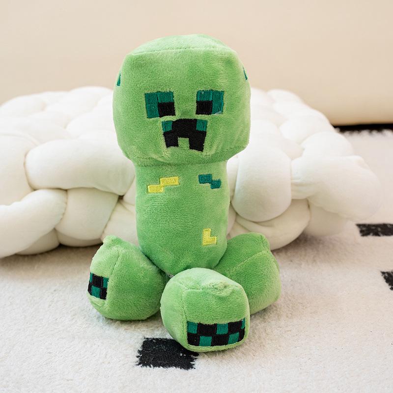 Набор мягких игрушек: Стив из Minecraft, Розовый Свинья, Оцелот, Иссушитель, Паук, Человек-Зомби