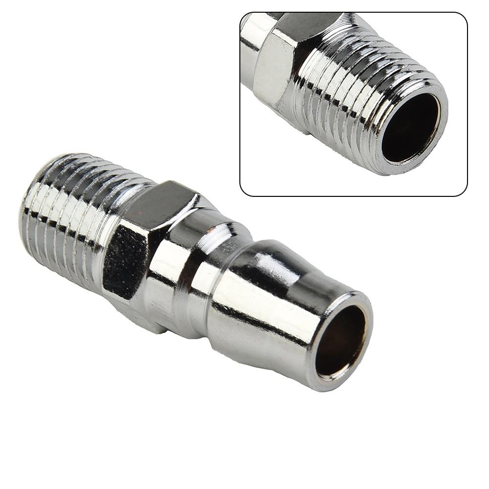 NITTO Male Thread Adapter Air Fitting Male Coupler Silver