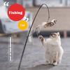 Simulation Bird Interactive Cat Toy Funny Feather Bird With Bell Cat Stick Toys For Kitten Playing Teaser Wand Toy