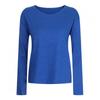 [Shop  ] Korean Made Women S Round Neck CoTTon Modal Slub Spandex Long Sleeve T ShirT Dai wSh 21190 Blue 