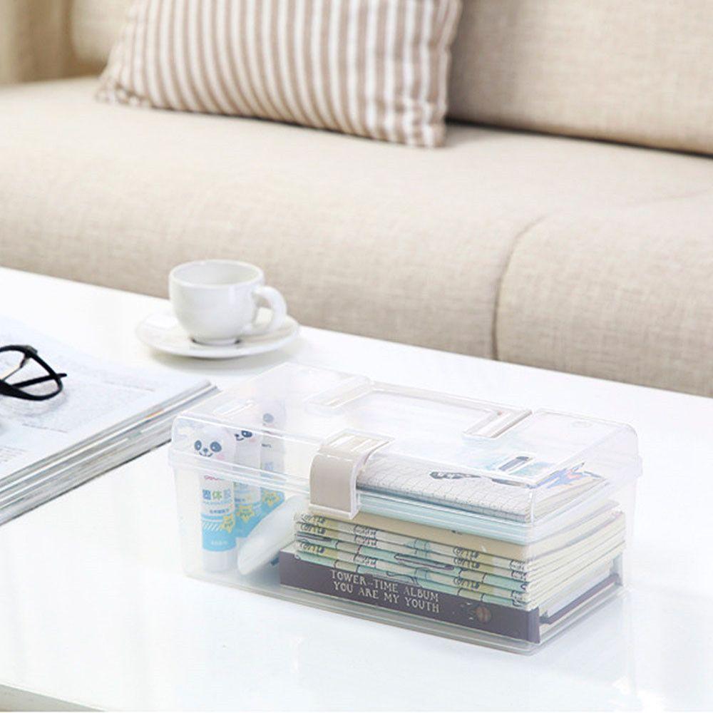 Portable Household Waterproof Mask Storage Box With Handle Medicine Chest Sundries Holder
