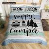 Счастливый Кемпинг Пододеяльник Квин Мультяшный Караван Кемпинг Постельный Комплект Фермерский Стиль 3D Чехол для Одеяла с Наволочками