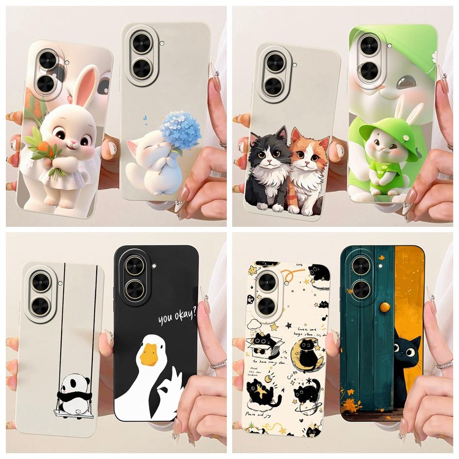 For Xiaomi Poco C71 Case Redmi A5 4G Cover 6.88" Cute Cat Duck Rabbit Anime Soft Silicone Shockproof Bumper on Redmi A5 NFC Capa