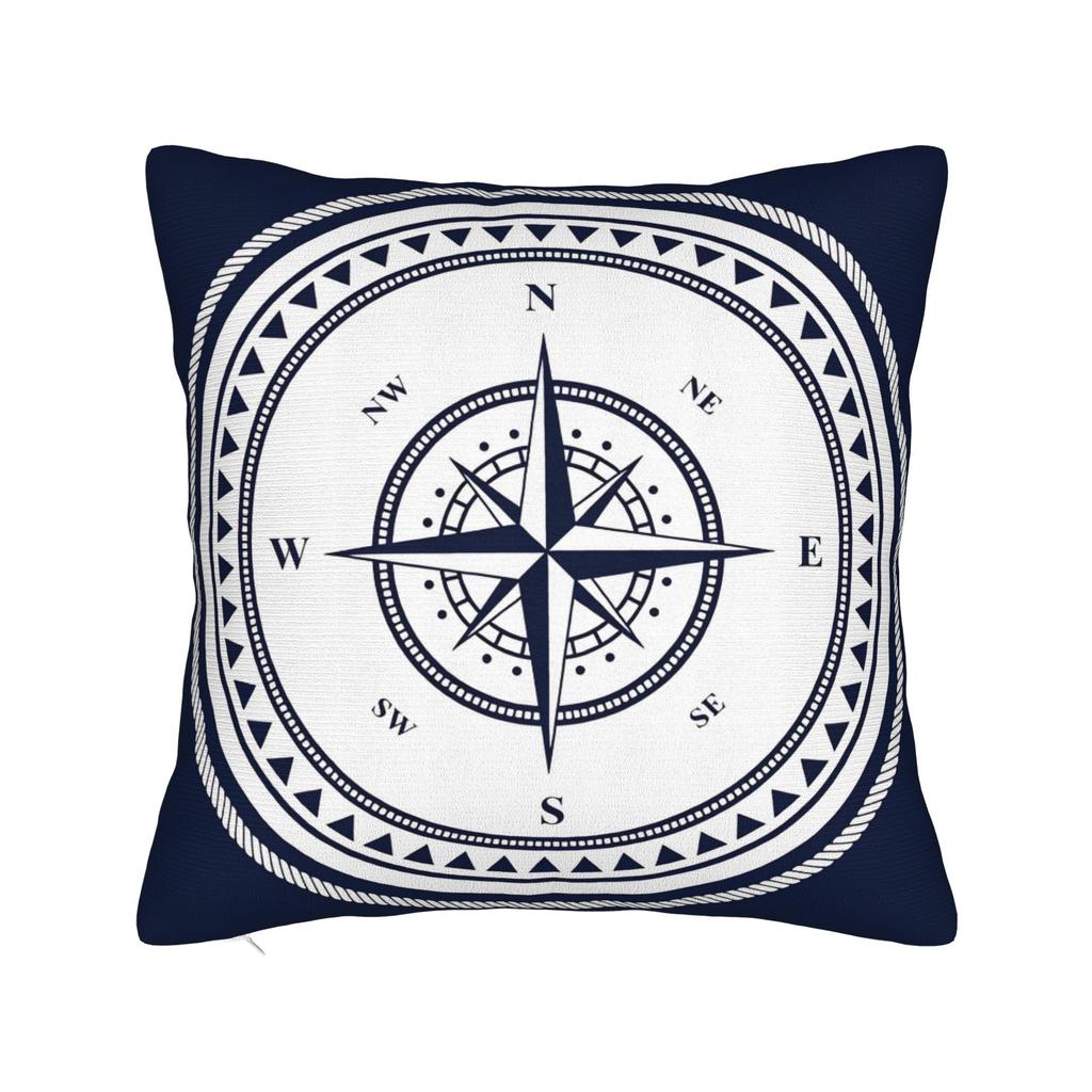 Nordic Dark Blue Nautical Collection Pillow Cover Custom Cushion Cover Funny Pillow Case For Living Room Chair