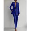 Elegant Blazer Suit Wide Leg Pants Two Piece Sets Outfits for Women Classic OL Work Street Outfit Tracksuit