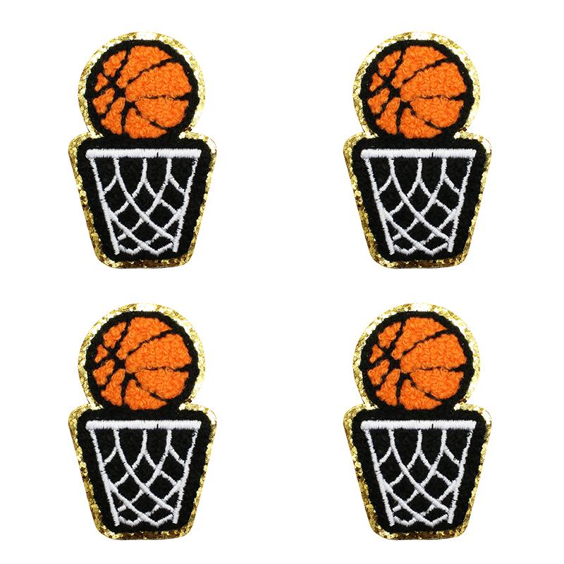 10pcs Wholesale Basketball Series Iron On Patches For Clothing Jackets Diy Towel Embroidered Patches Jackets Jeans Backpack 