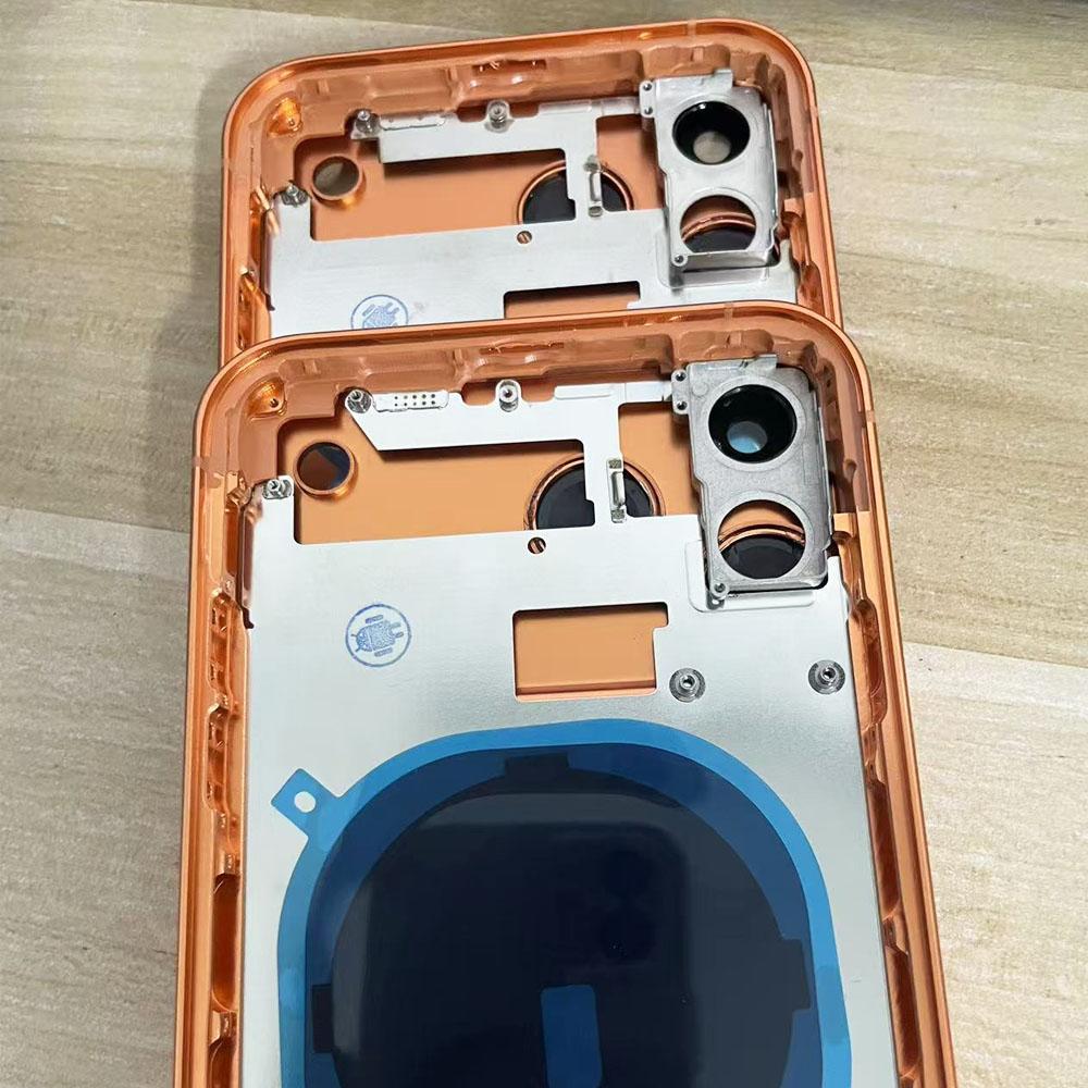 11 стиль 17 Pro Корпус задней батареи для iPhone XR до 17PRO LITE 17 PRO Max Корпус Крышка батареи Средняя рамка с лотком для SIM-карты
