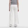 Fila Цветовой блок Свободные широкие вязаные ретро спортивные длинные брюки Женский низ Облако-Гриб-Белый F51W429605A-WT