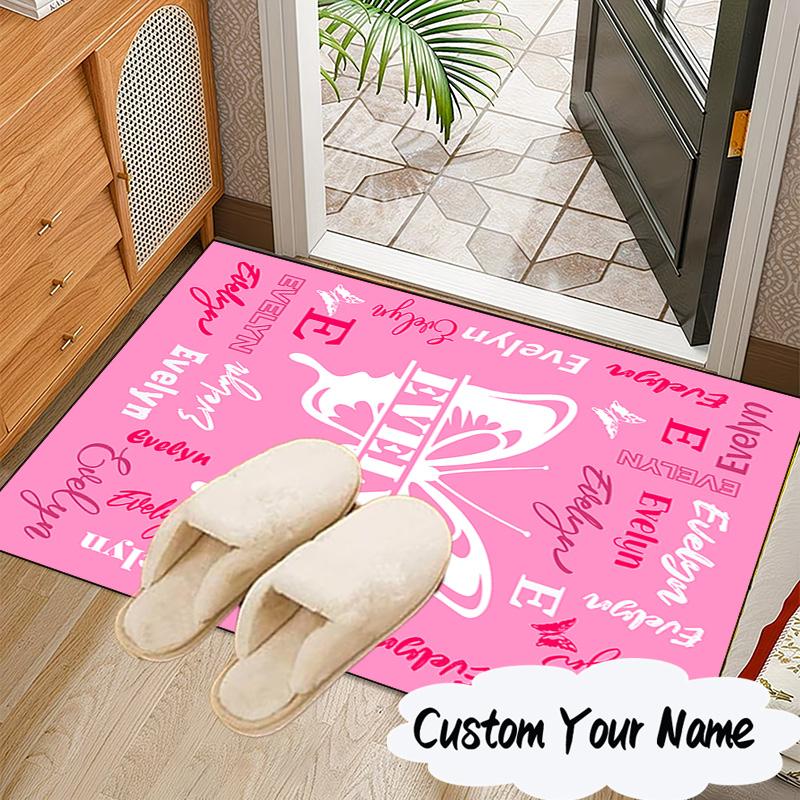 Custom Name Your Name Art Design Carpet, Chair Rug,Area Rug for Office Bedroom living rooms bedroom, Doormat decor Christmas fan gifts
