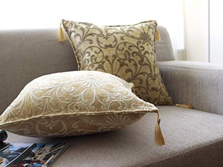 Турецкая подушка Chenille Busse Цвет слоновой кости, 45 см, Ткань,