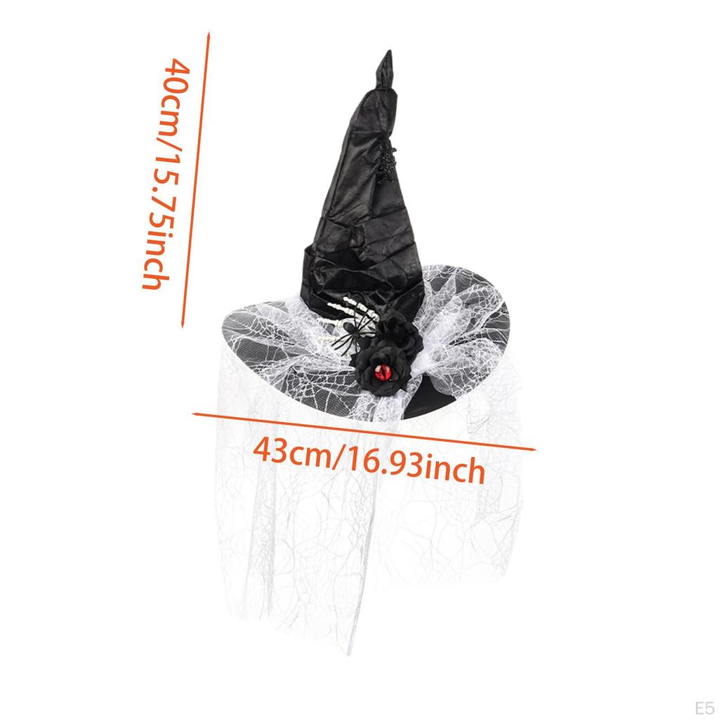 Хэллоуин Ведьминская шляпа Фото реквизит Сувениры для вечеринки Многоцелевая Легкая в носке Шапка