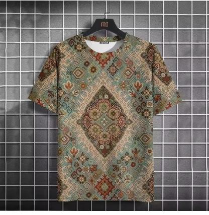 Винтажная мужская футболка Easy Race Print, с коротким рукавом, летняя, с круглым вырезом, уличный стиль, свободная, прозрачная