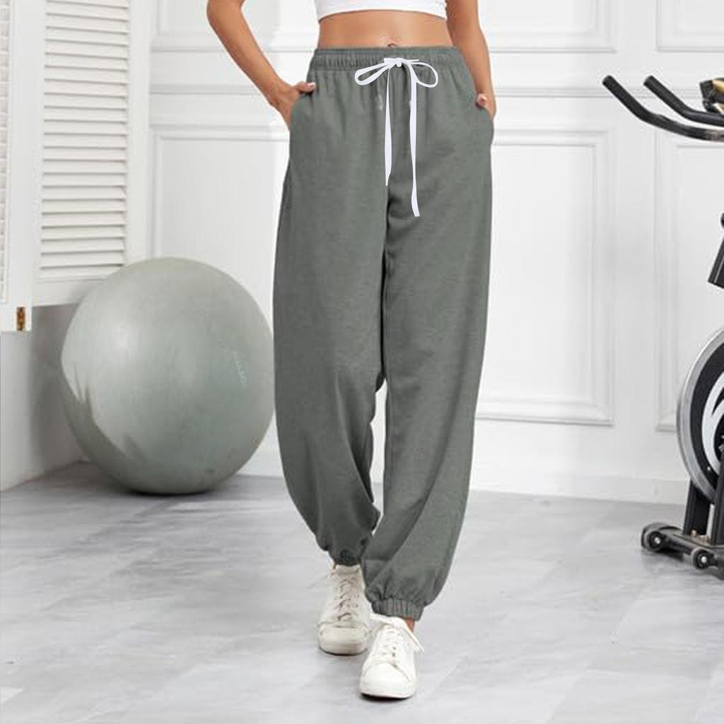 Women's Casual Fashion Sweatpants Color Matching Printed Casual Pants