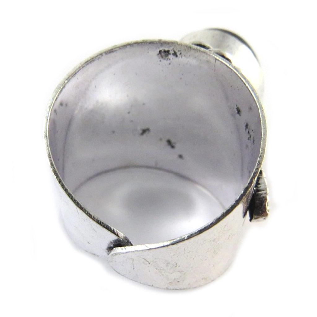 Les Trésors De Lily [N8122] — Серебристо-черное дизайнерское кольцо «Навахо»