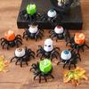 Halloween Spider Tea Lights LED Flameless Spider Candle Holder Light Battery Operated Spider Eyeballs Lamp for Home Decoration