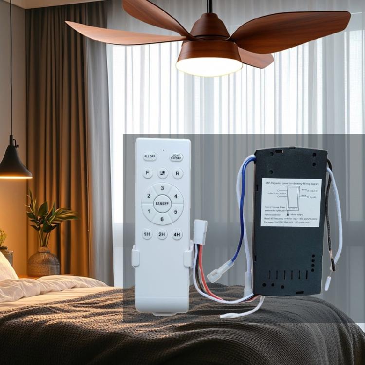 Управление светом потолочного вентилятора 6 скоростей Пульт для вентилятора Гостиная Кронштейн Удобная установка Для домашнего потолочного вентилятора со светом