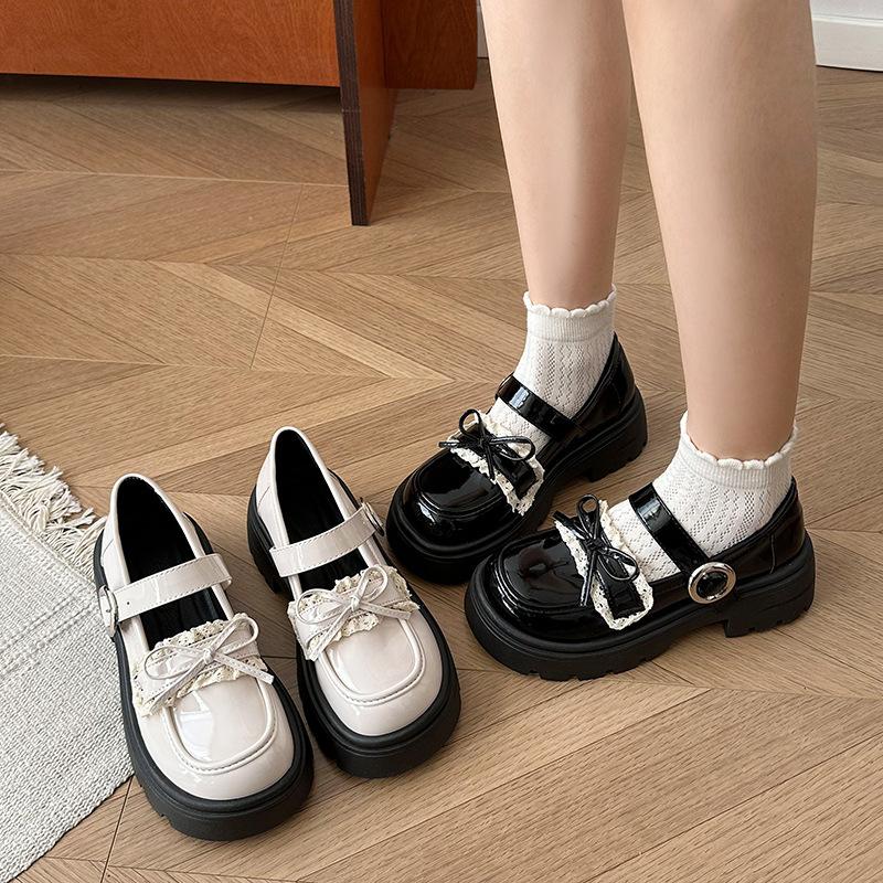 Маленькие кожаные туфли в британском стиле женские новые летние на платформе универсальные для jk-формы одинарные туфли Мэри Джейн с юбкой лоферы тренд