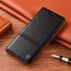 Genuine Leather Flip Cover for Xiaomi Redmi 13C/13R/12C/11A/A1 - Anti-fall Protective Case