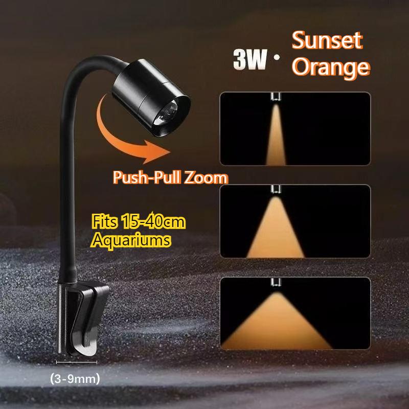 Мини-прожектор с питанием от USB для маленьких аквариумов - Светодиодная лампа-клипса в южноамериканском стиле для акваскейпинга и ручьевых аквариумов