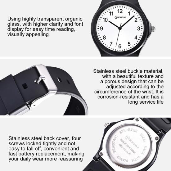 Водонепроницаемые унисекс с четким принтом, разборчивый циферблат, регулируемый ремешок из искусственной кожи, противоударные, высокая точность, студенческие наручные часы без задержки