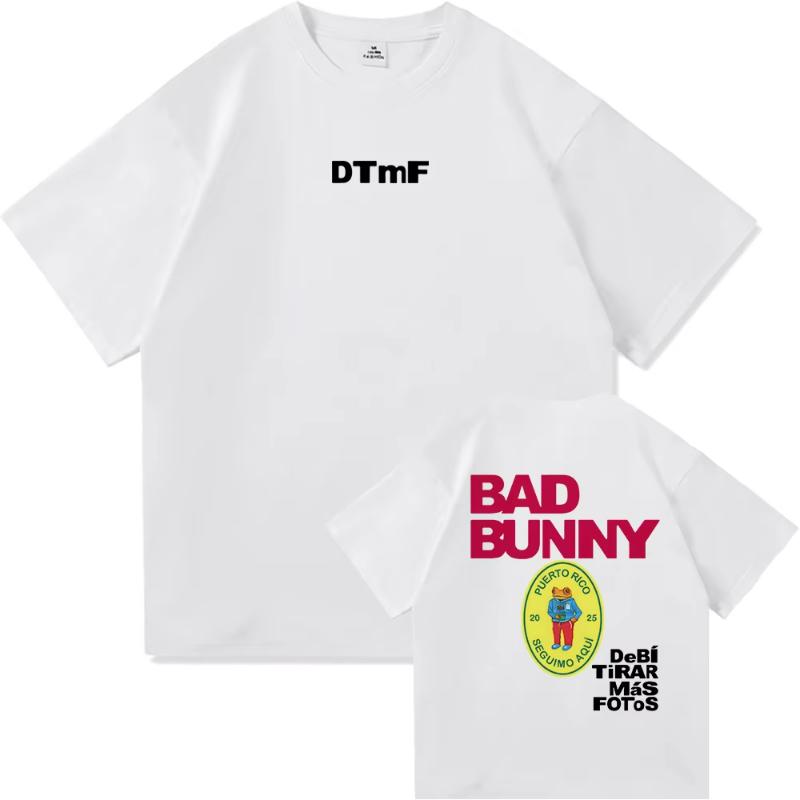 DTMF Деби Тирар Мас Фотос Футболка Bad Bunny Модная Женская Ретро Смешная Футболка с Лягушкой Унисекс DEBÍ TIRAR MÁS FOTOS Хлопковые Футболки
