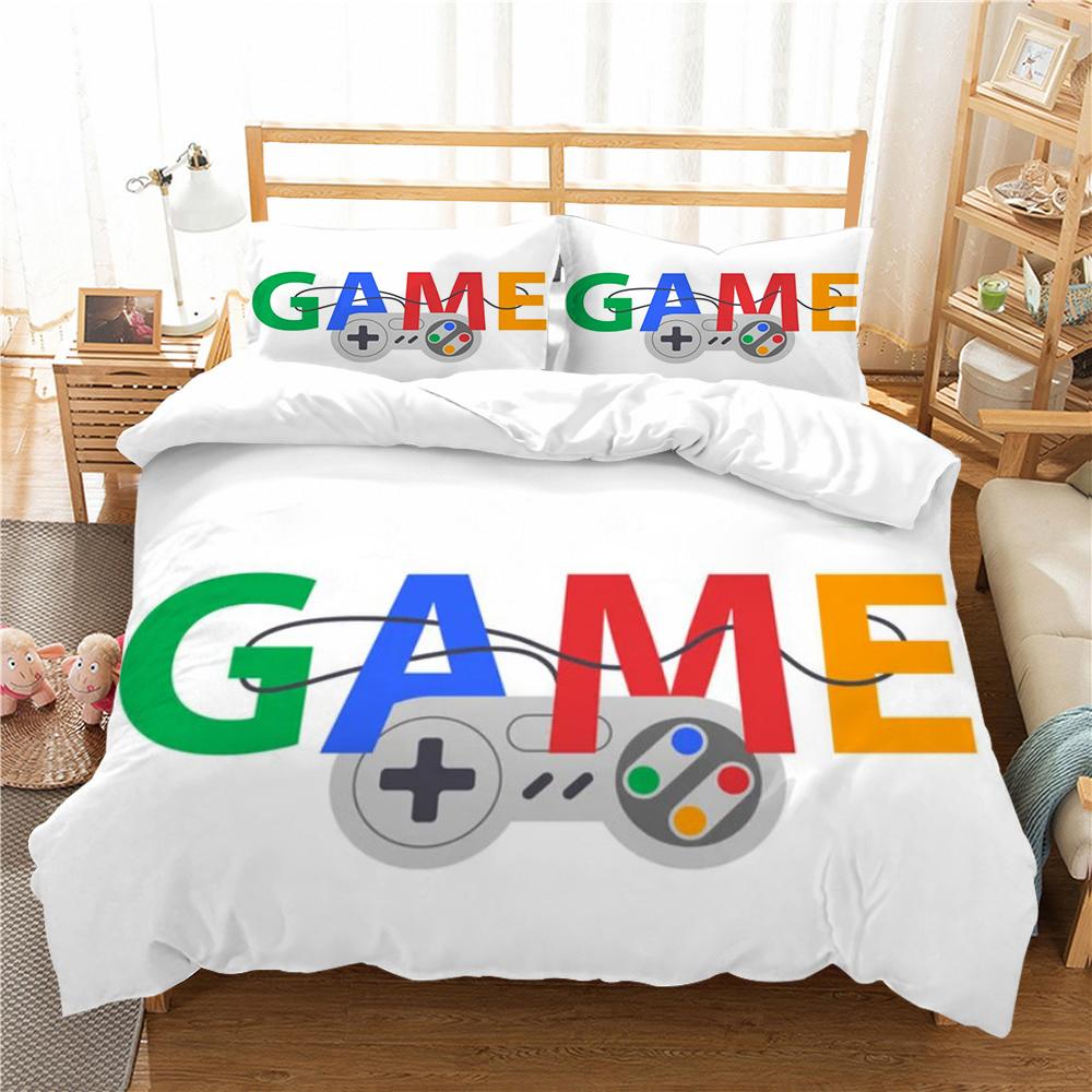 Покрывало, одеяло, комплект постельного белья, наволочка, геймпад, 3D-печать, постельное белье для взрослых, 2/3 шт., микрофибра