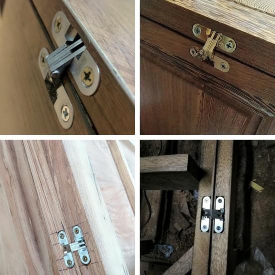 4 шт. Прочные крестообразные петли Высокая адаптивность Дверная фурнитура Скрытая крестообразная дверная петля для двери