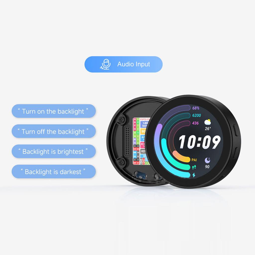 ESP32-S3 Development Board 1.85in Round Display LCD Display Module Support WIFI BT DeepSeek AI Voice Chat Robot BOX