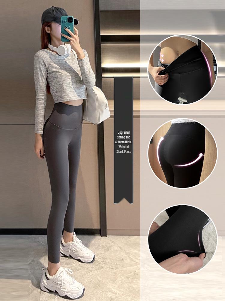 Женские леггинсы для йоги с высокой талией и контролем живота - Летние и весенние бархатные в стиле Барби