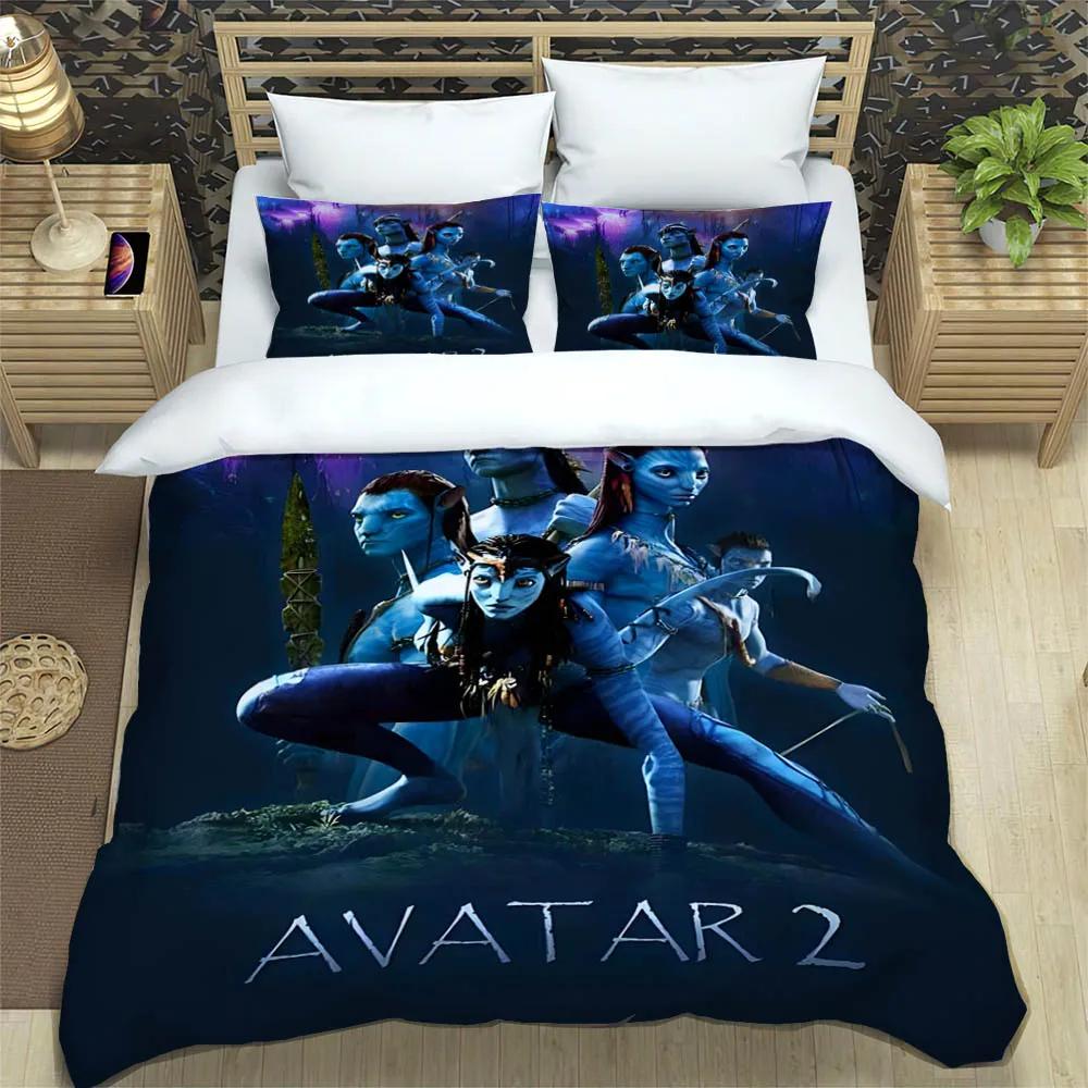 Аватар Путь воды Печатные комплекты постельного белья наволочка Детский пододеяльник комплект одеяла постельное белье комплект постельного белья роскошный