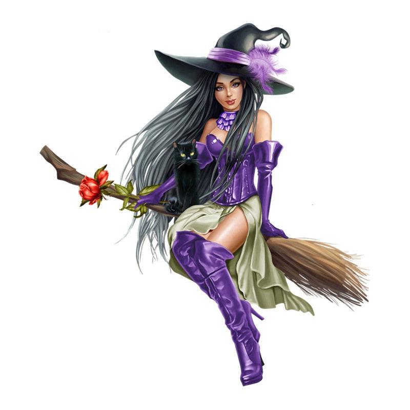 Tri Koshki KCS237 фэнтезийная ведьма Хэллоуин наклейка на автомобиль ПВХ разноцветные наклейки аксессуары для мотоциклов наклейка на автомобиль ноутбук чемодан