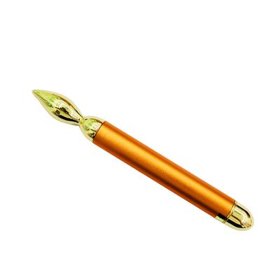 Золотая электрическая палочка для массажа глаз, отрицательный ионный массажер для красоты глаз, косметический инструмент, вибрирующая косметическая палочка