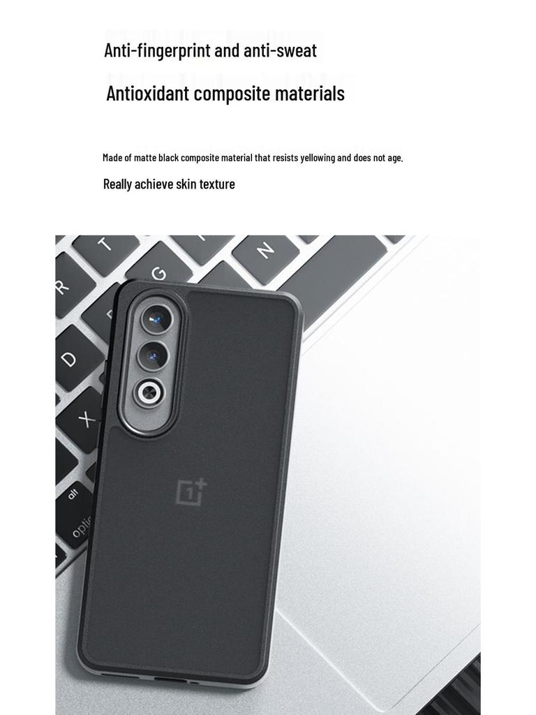 Матовый чехол OnePlus Nord5 с ощущением кожи, с подушкой безопасности, заглушкой от пыли и защитой от падения для OnePlus 13T.