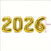 С Новым Годом 2026 Воздушные Шары-Буквы Надувные Новогодние Украшения Цветные Фольгированные Шары Товары для Вечеринки Праздничные Украшения