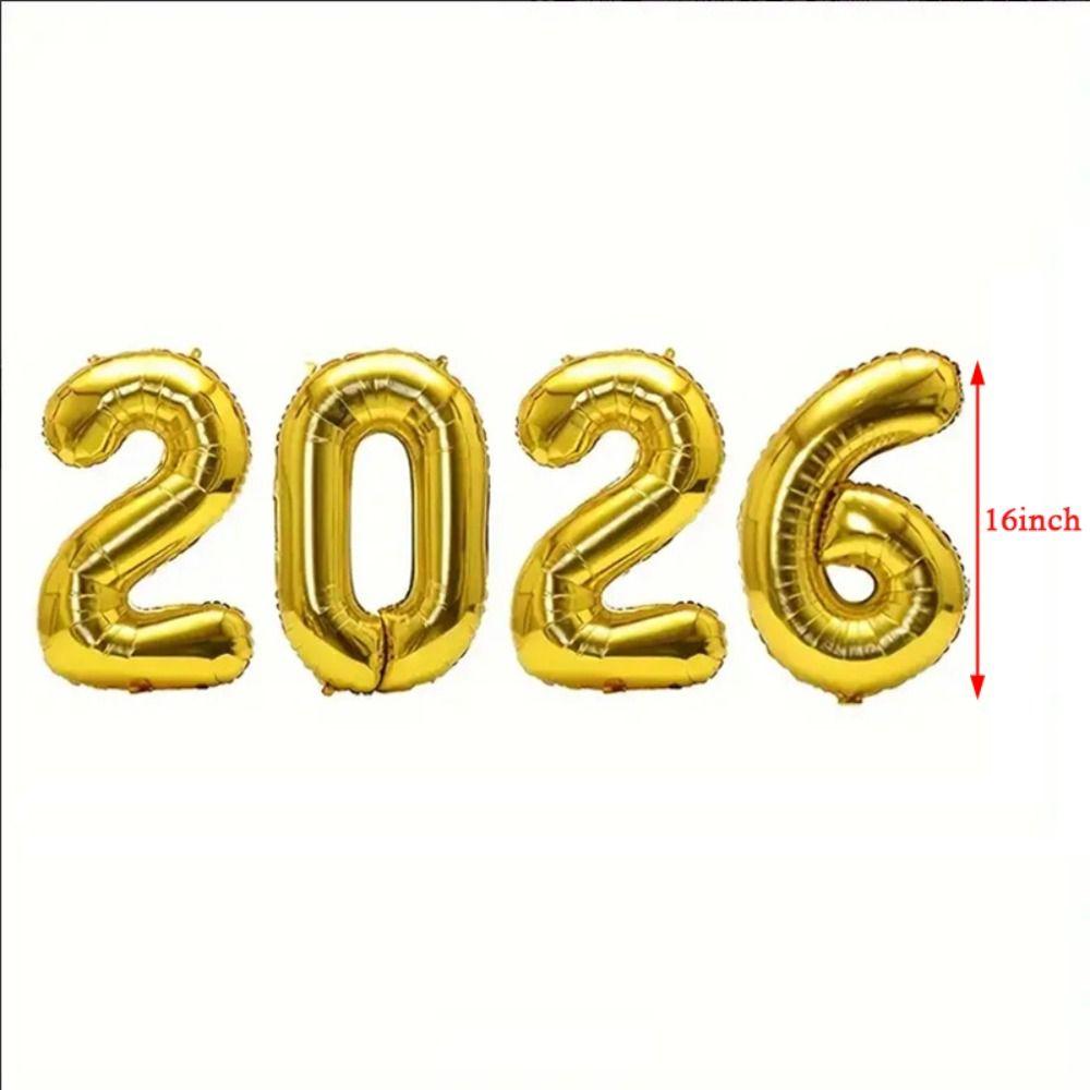 С Новым Годом 2026 Воздушные Шары-Буквы Надувные Новогодние Украшения Цветные Фольгированные Шары Товары для Вечеринки Праздничные Украшения