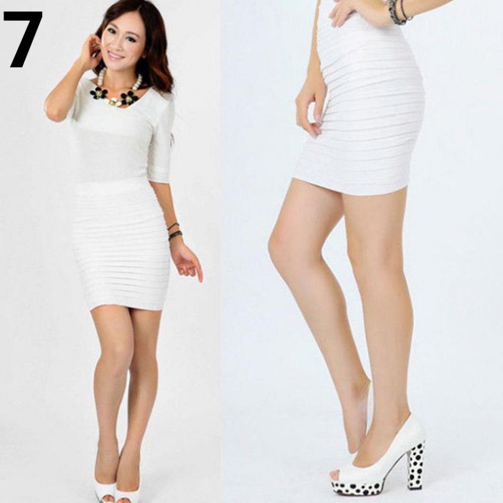 Ladies Sexy Stretch Tight Short Fitted Skirt