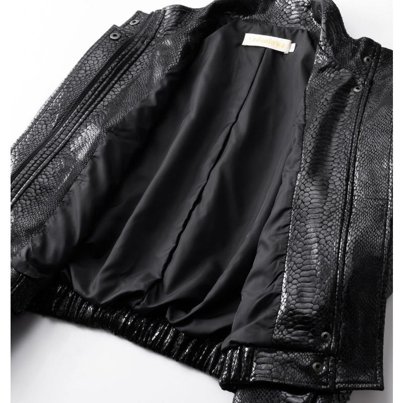 Red Short Soft Leather Jacket for Women Spring Autumn Loose Fit Casual Coat Petite Size