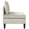 Mid Section Sofa with Storage Space Cream Velvet
