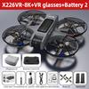 Original Mini Drone X226VR Drones 8K HD Dual Camera Professional Remote Control Helicopter Plane Brushless Motor RC Dron Quadcopter Toys Gift for Kids