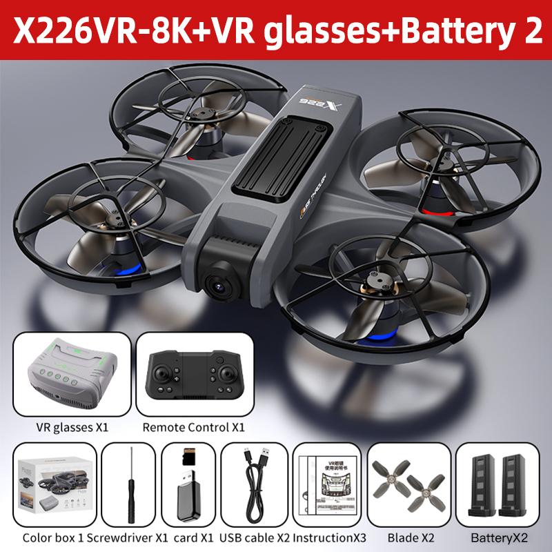 Original Mini Drone X226VR Drones 8K HD Dual Camera Professional Remote Control Helicopter Plane Brushless Motor RC Dron Quadcopter Toys Gift for Kids