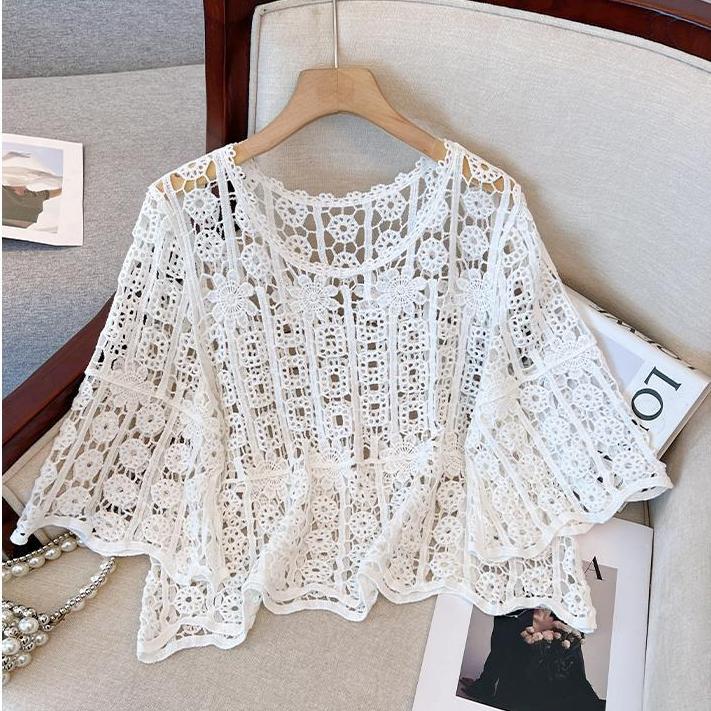 Dimanaf Лето 2024, женская кружевная базовая майка, футболка без рукавов, кружевные футболки, повседневные свободные футболки белого цвета