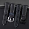 Классический ремешок для часов 24 мм, подходит для Panerai Luminor PAM01661, черный, синий, нейлоновая ткань, ремешок из натуральной кожи с пряжкой