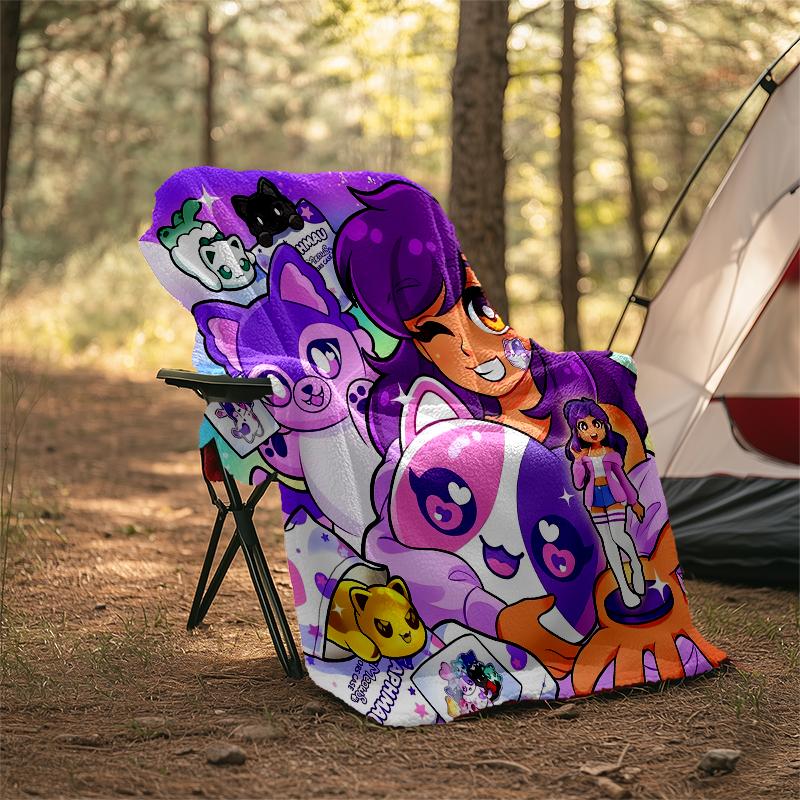 Aphmau Theme Printed Blanket - Perfect for Couch, Bed, Travel & Outdoor Use | Machine Washable, Cozy & Durable.